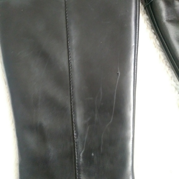 Exchange By Charles David Black Leather Boots 7M - Picture 3 of 8